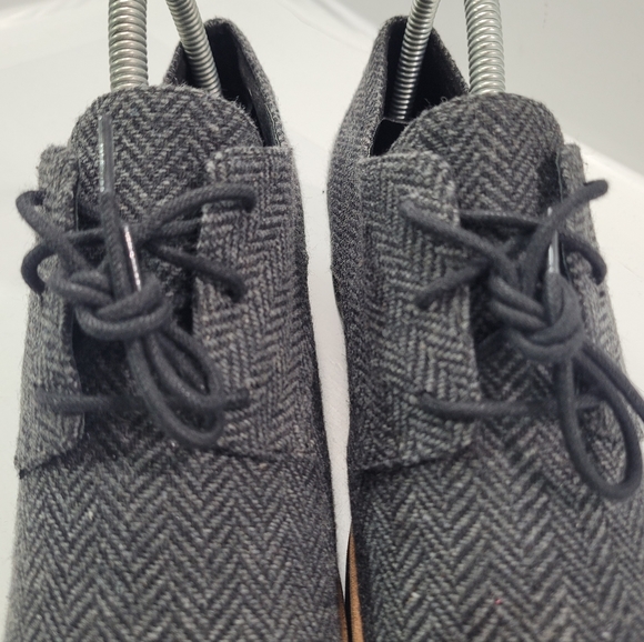 EILEEN FISHER EDDY LACE UP PLATFORM TWEED HERRINGBONE OXFORD LOAFER SHOE 7.5 A11 - Picture 5 of 13